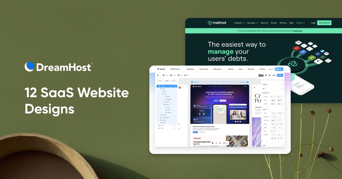 Excellent SaaS Website Designs - DreamHostT