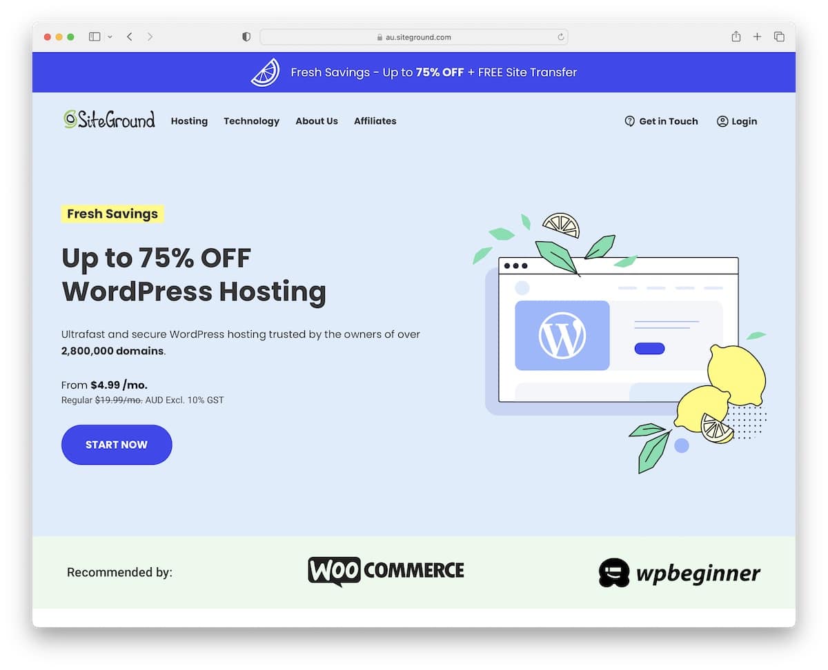 wordpress hosting in australia