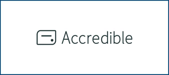 Accredible logo for Crazy Egg Accredible review.