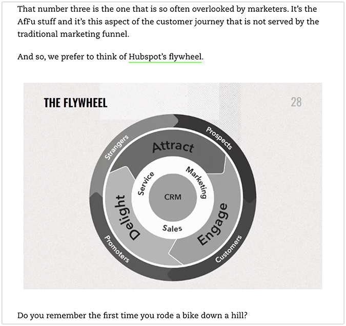 Screenshot from an article titled 
